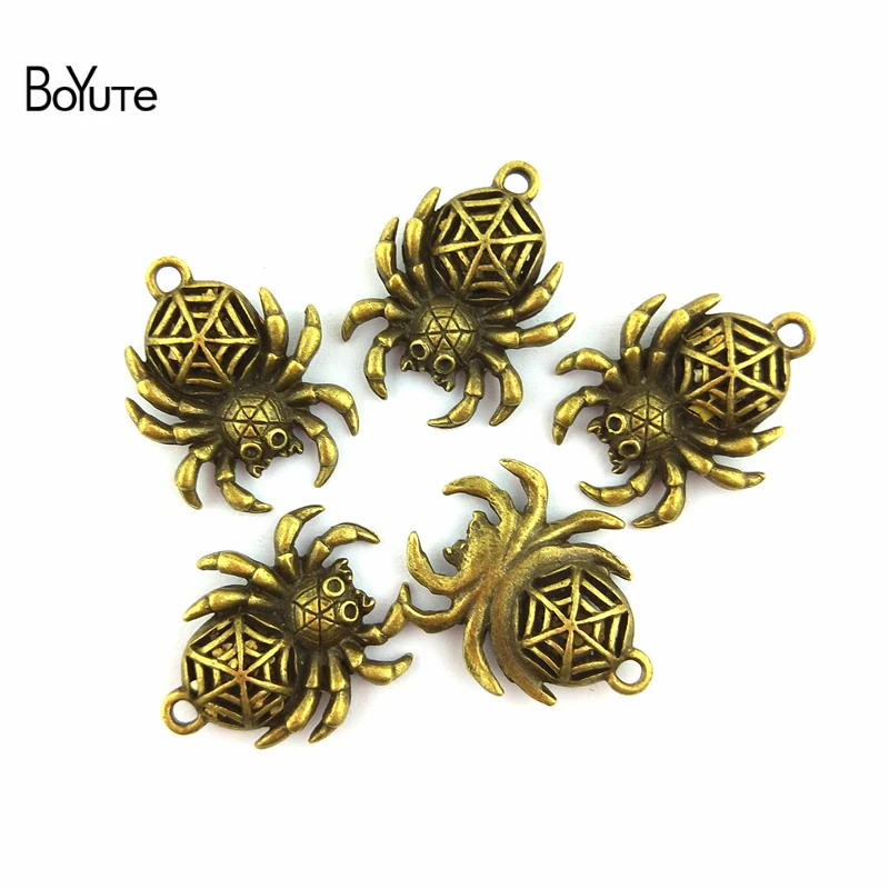 Подвеска паук из цинкового сплава 25 х19 мм 30 шт./лот|spider pendant|pendant bronzebronze charms pendants |
