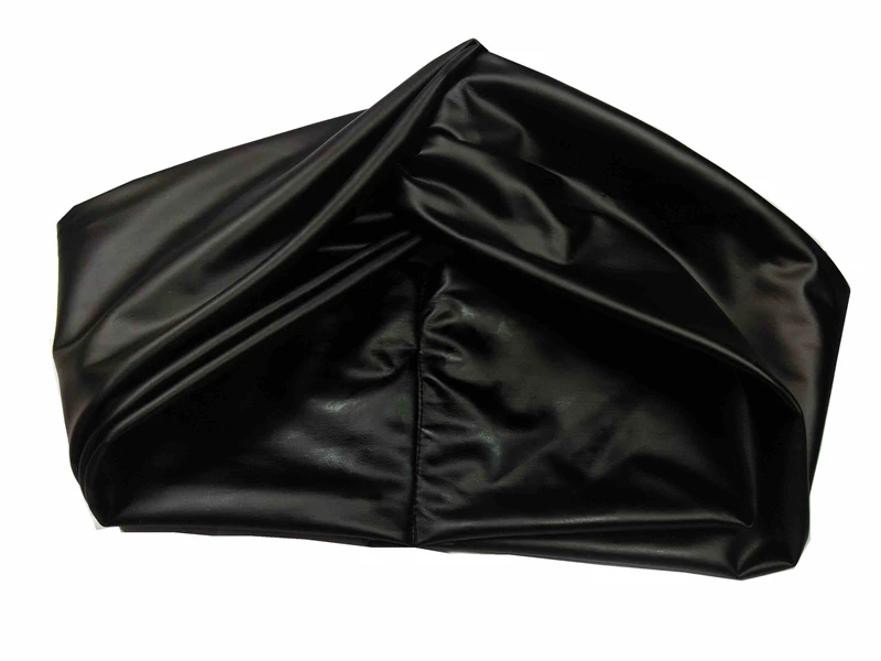 T175196 2017 new classic solid soft pu leather turban headband hair accessories custom color for women |