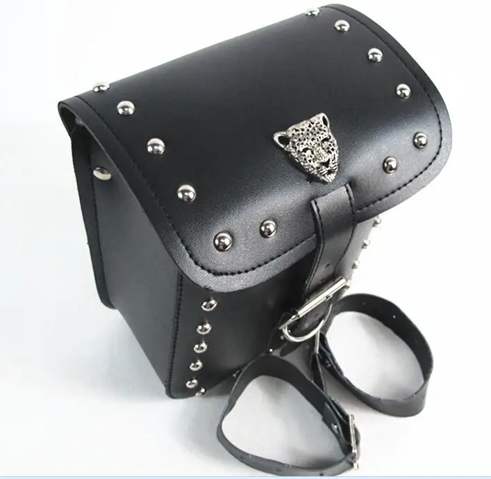 Сумки для мотоцикла из искусственной кожи с хранением на кронштейне и карманом для инструментов на боковой седельной сумке для Harley Sportster.