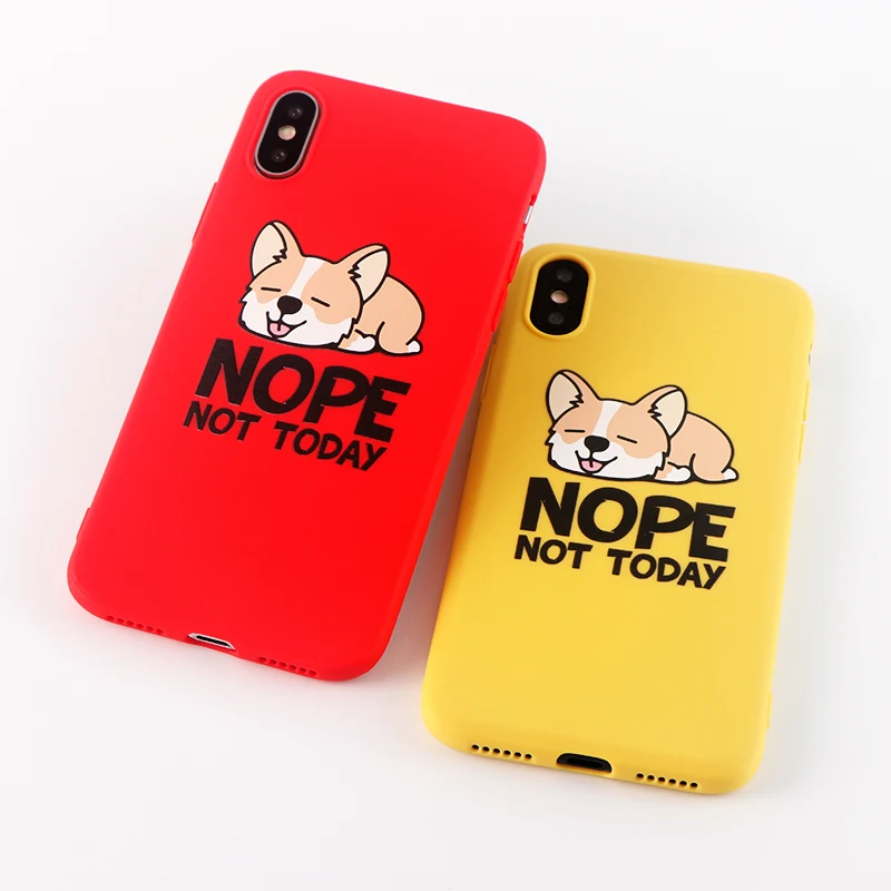 Модные чехлы для мобильных телефонов iPhone X XS MAX XR 6s 7 8 Plus милый корги мягкие