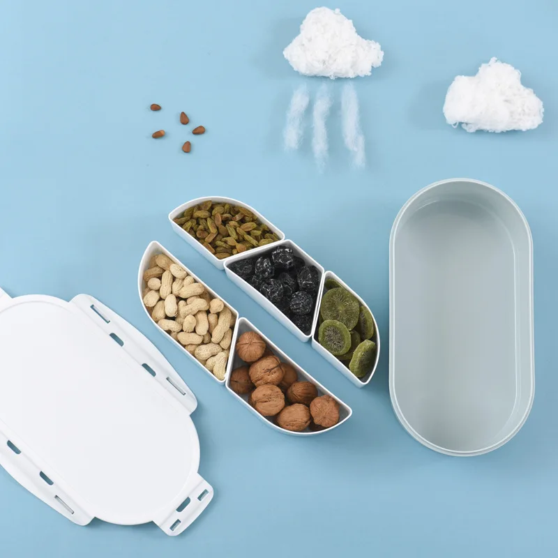 Новая герметичная пластиковая детская школьная коробка для хранения закусок