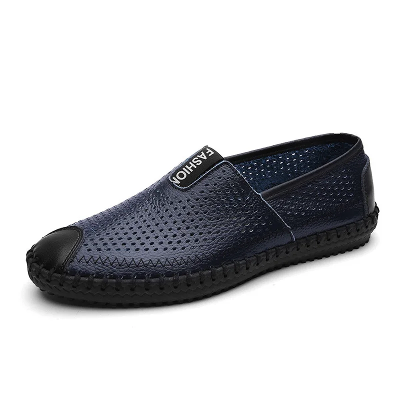 Летние дышащие мужские мокасины; мягкие слипоны; mocassin homme; мужская повседневная обувь; кожаные удобные лоферы; дизайнерские два типа