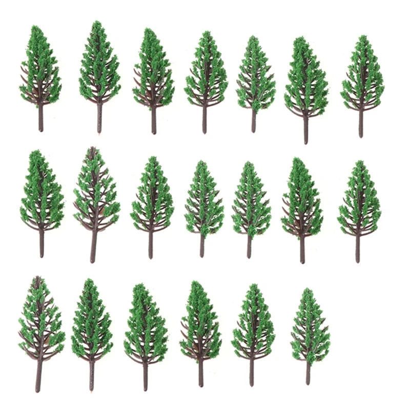 

20pcs Model Trees Park Street Railroad House Layout Green Landscape Scenery Cute New