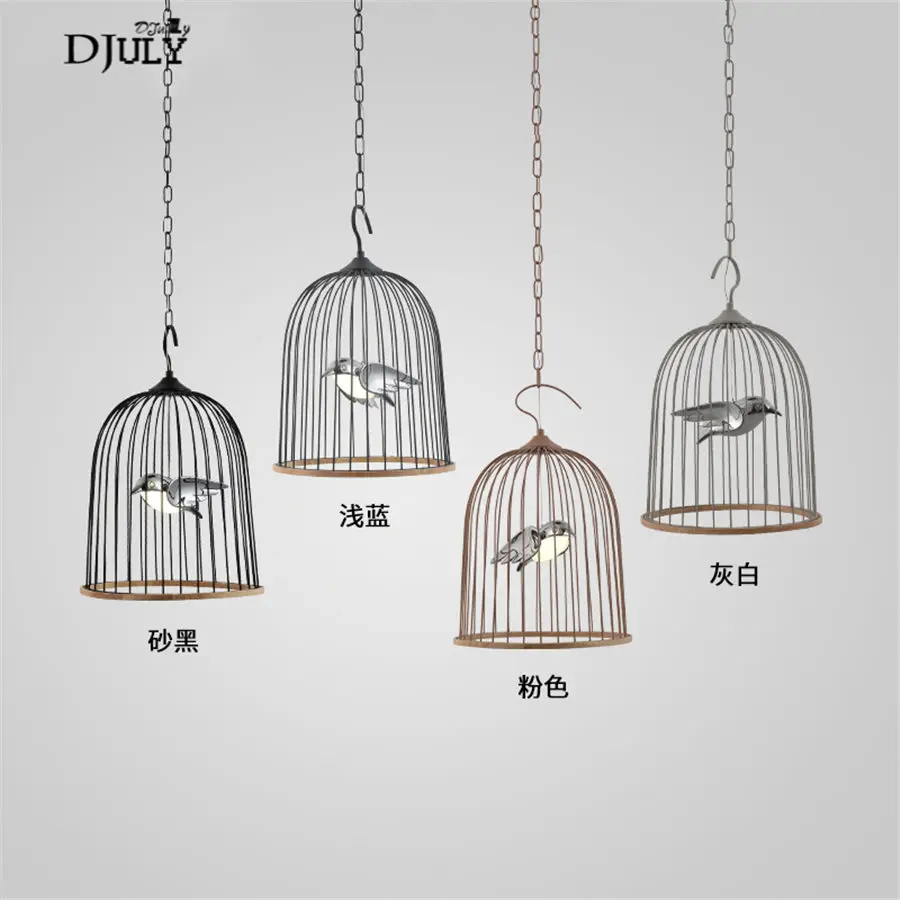 Nordic bird cage светодиодные подвесные светильники для столовой кухни подвесной