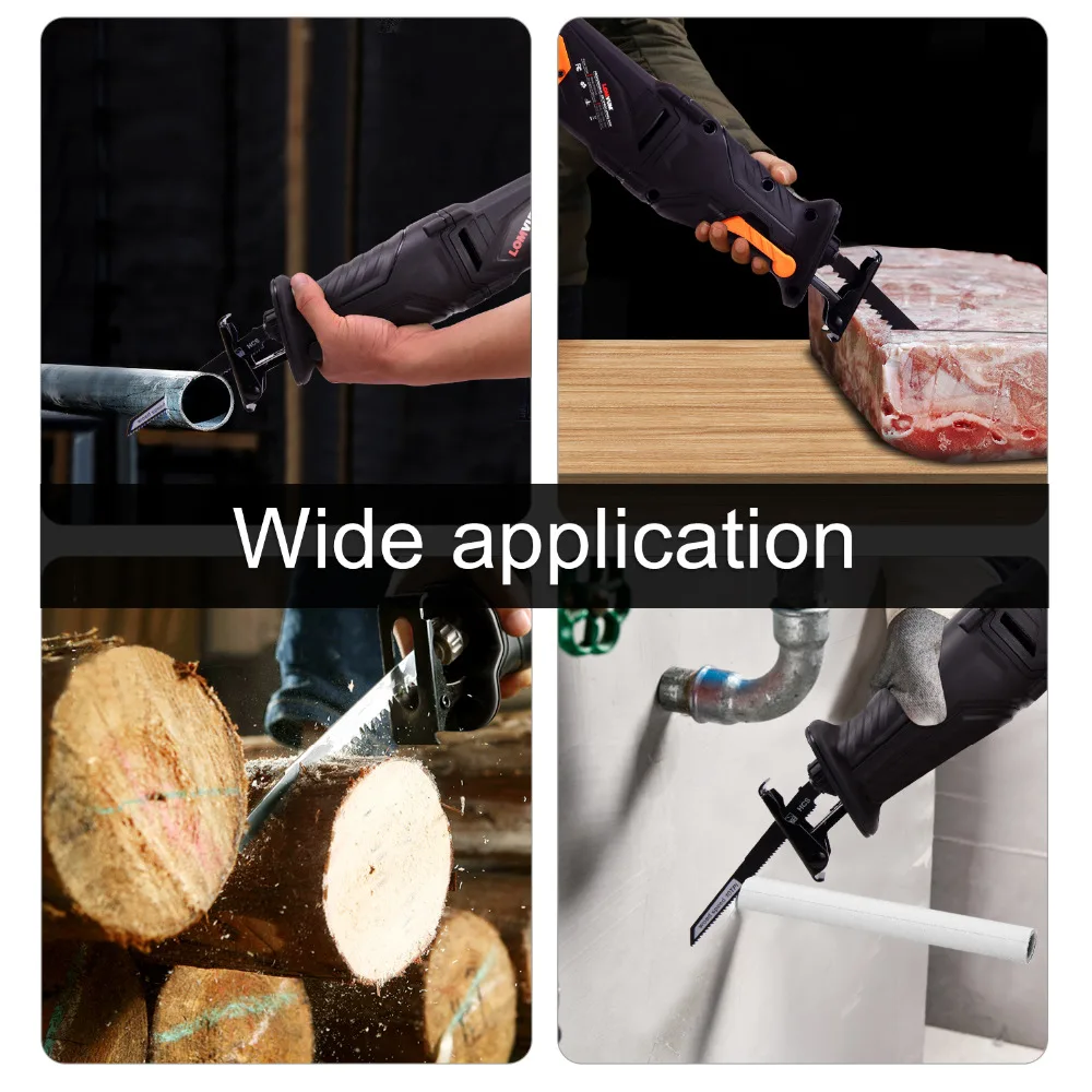 

LOMVUM Electric Saw Parts Reciprocating Saw 13.7 Inch 850W Cutting Power Tools Into Chain Saw Woodworking