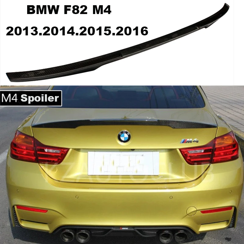 

Спойлер HLONGQT из углеродного волокна для BMW F82 M4 2013.2014.2015.2016.2017, высококачественные автомобильные задние спойлеры, автомобильные аксессуары