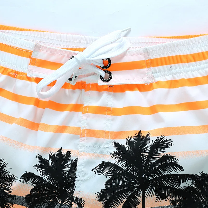 Мужские пляжные шорты LAAMEI повседневные Гавайские с принтом дерева и эластичной