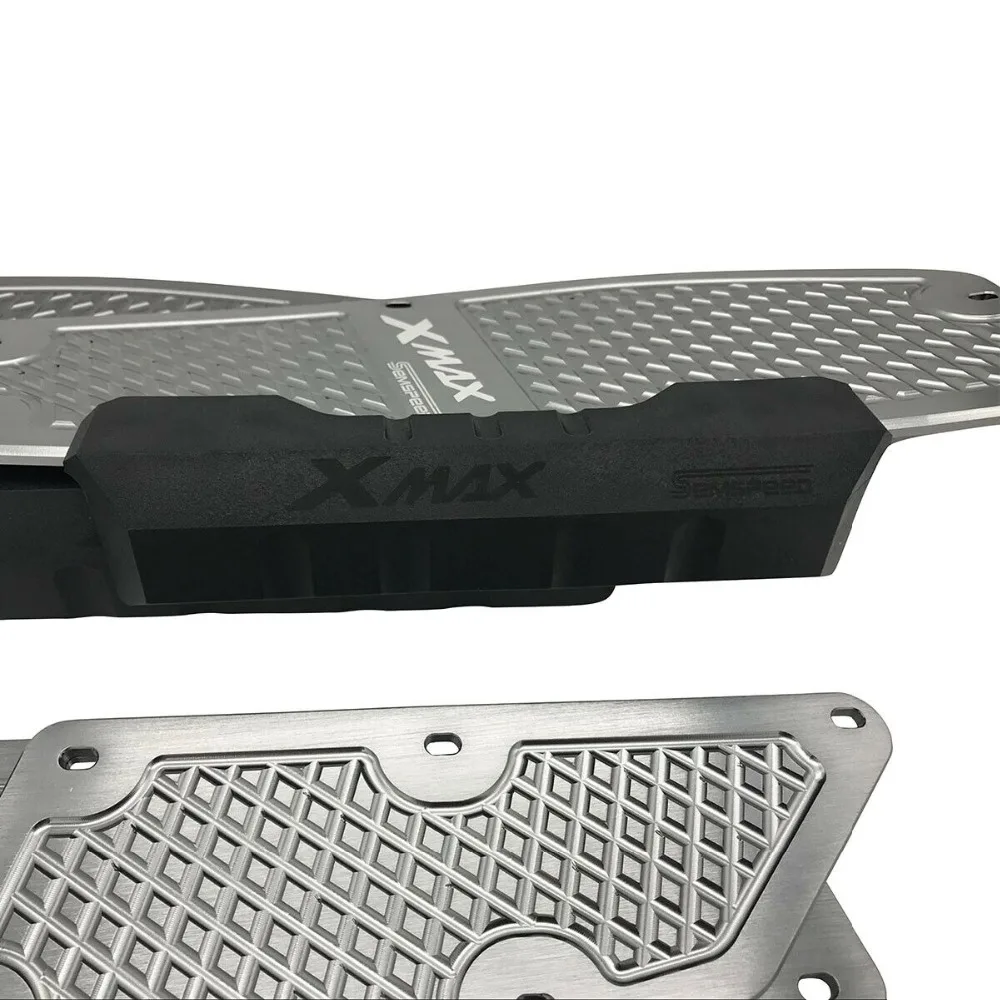 С логотипом XMAX модифицированные CNC мотоциклетные алюминиевые коврики для ног подножка Подножки педаль пластина для Yamaha XMAX125 250 300 400