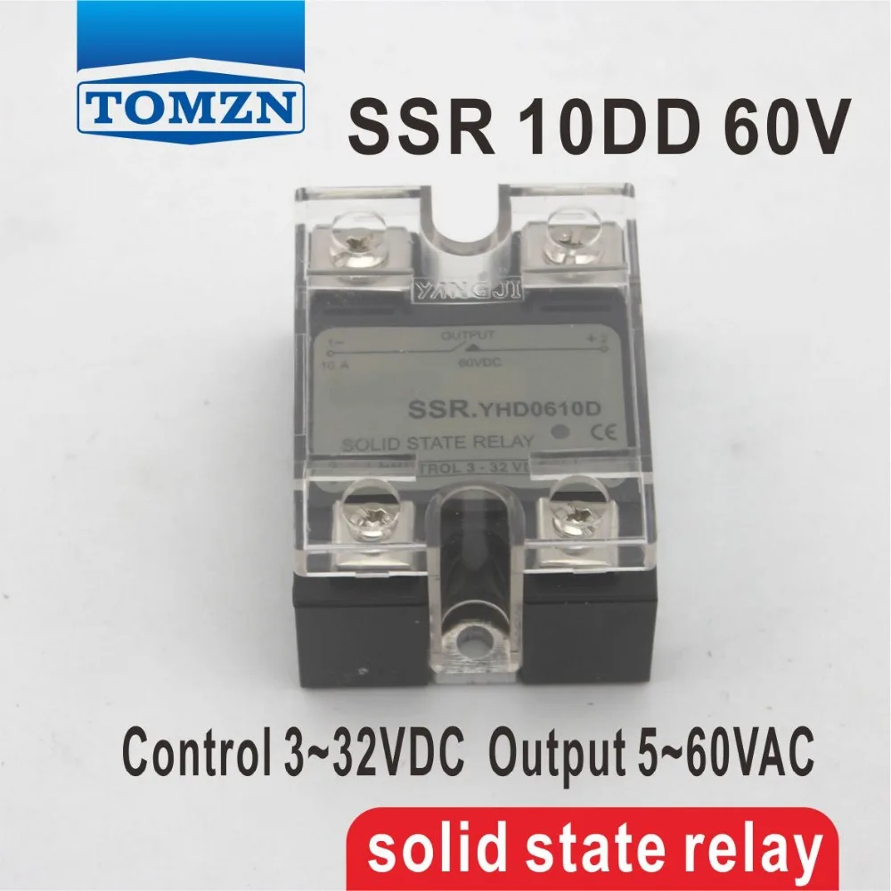 Однофазное твердотельное реле постоянного тока 10DD SSR 3 ~ 32 в выход 5 60 тока|control