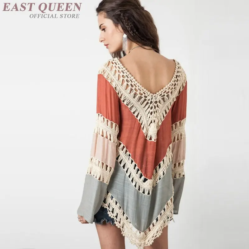 Женские летние топы пляжная мода 2019 хиппи бохо блузка рубашка шикарная богемная