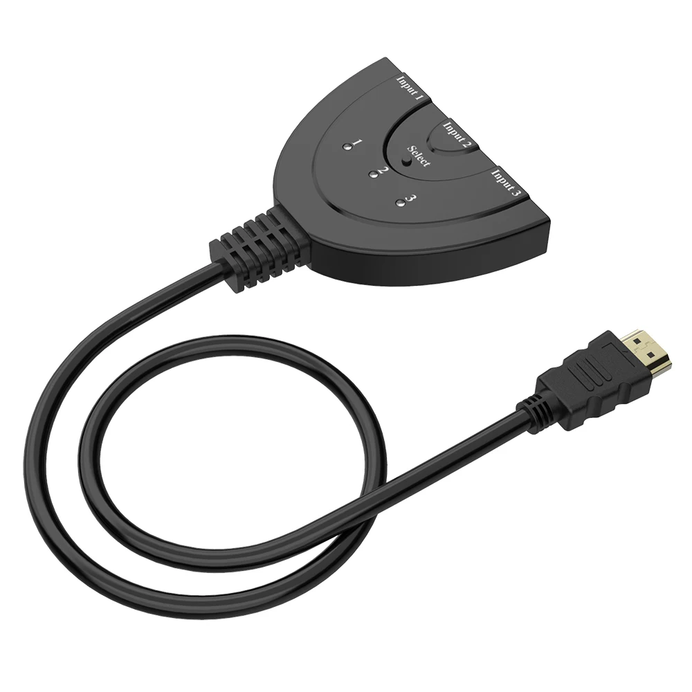 3 порта 1080 P Male-Female 3D HDMI автоматический переключатель Switcher Splitter концентратор с