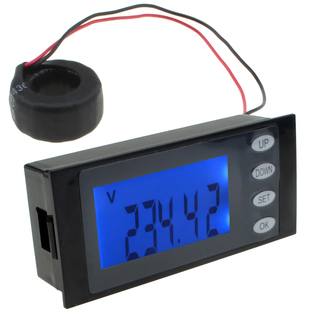 6 в 1 AC 80 ~ 270 V 100A цифровой Дисплей Вольтметр/амперметр/Мощность метр/счетчик