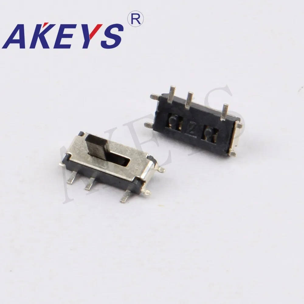 30 шт. MSK 12C01 01 мини скользящий переключатель 2 положения 7 контактный вертикальный