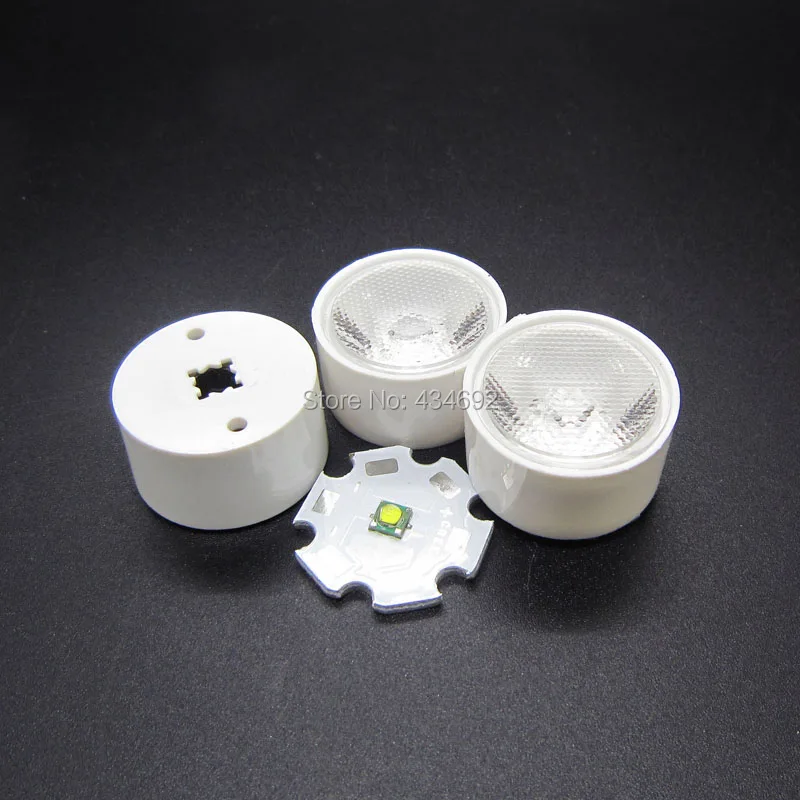 50 шт. белые светодиодные лампы 15 30 45 60 градусов 19 7 мм PMMA для Cree XPE XPG XPL 3535 3030|led lens reflector collimator|reflector collimatorled |