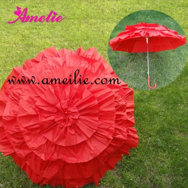 Бесплатная доставка кружевной зонтик с оборками для свадьбы|parasol pink|umbrella pvcumbrella |