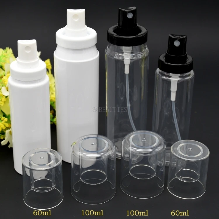 

60ml 100ml 120ml Clear White PP Perfume Mist Spray Bottles Empty Plastic Atomizer Sprayer Containers 500pcs/Lot
