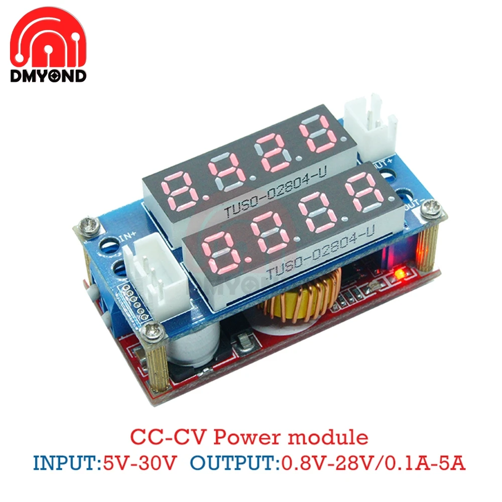 

5A Adjustable CC CV Step Down Charge Module Digital LED Voltmeter Ammeter Display LED Driver for Arduino Constant current