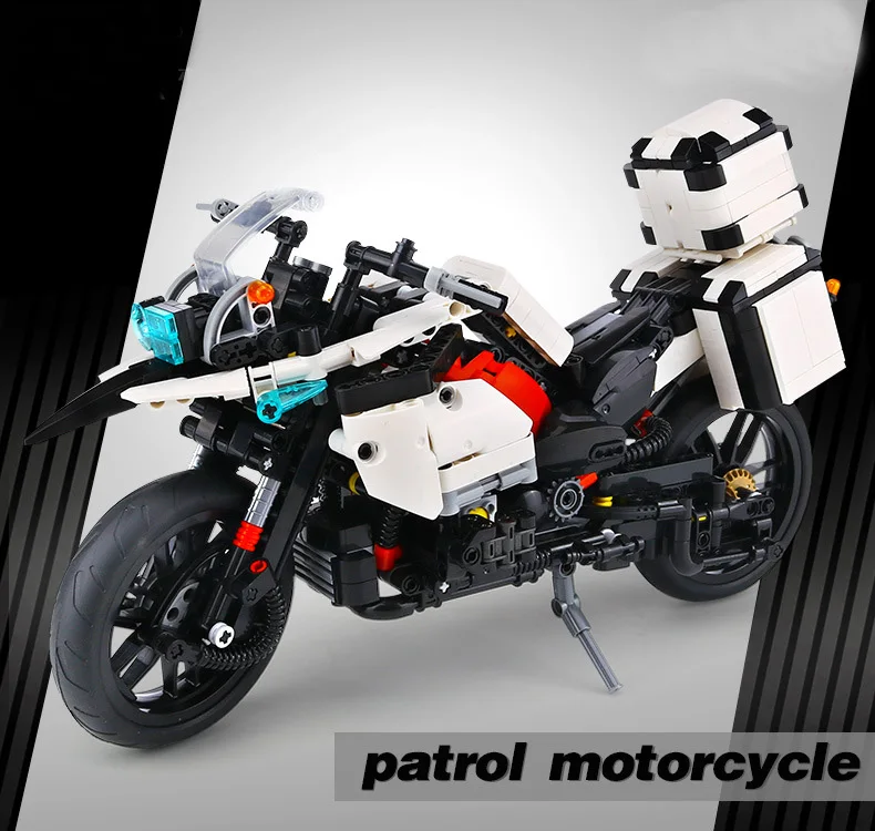Город совместимые Legoed Technic мотоцикл мото гоночные мотоциклетные комплекты