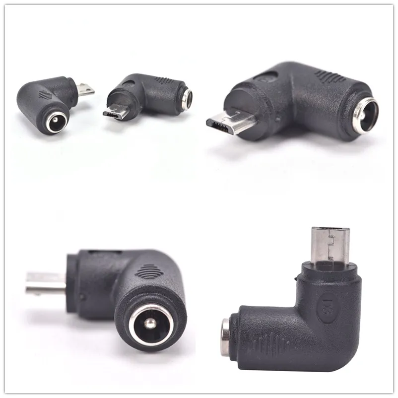 2 шт./лот прямая DC Женский микро USB 5 Pin типа папа под прямым углом адаптер питания 5x2