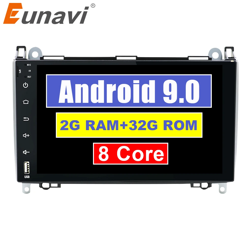 Android 9 0 2din Авто Радио автомобильный DVD мультимедиа для Mercedes Benz B200 A B Class W169 W245 Viano Vito