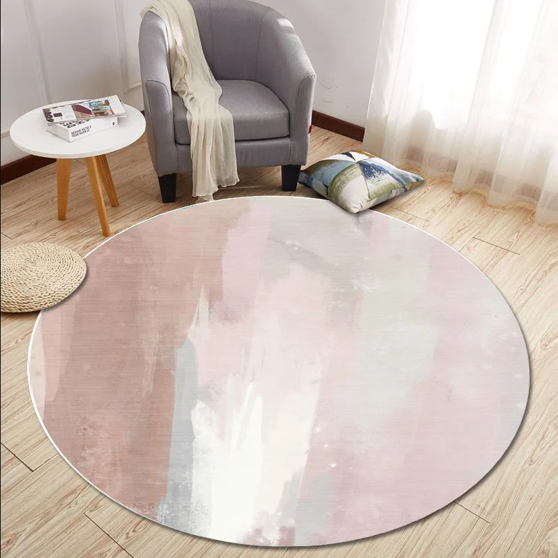 Простой Круглый ковер в скандинавском стиле декоративные ковры для детской
