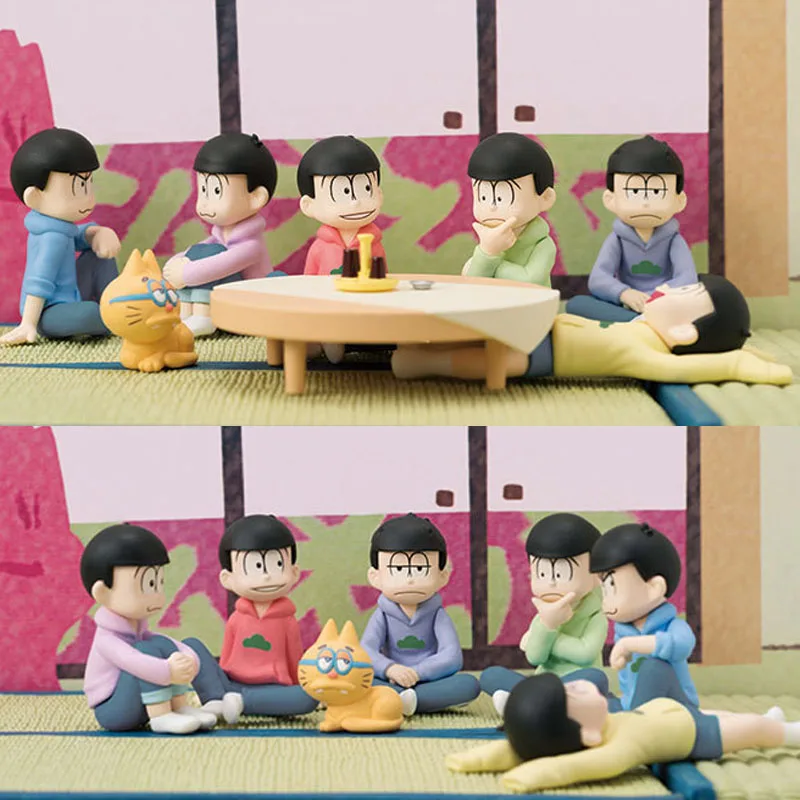 6 шт./лот Osomatsu san Mr osomatsu Karamatsu Ichimatsu Mini милая фигурка из ПВХ Коллекционная модель