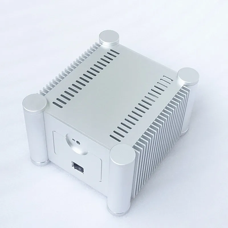 Caixa de Alumínio para Amplificador de Potência Brzhifi Radiador Duplo Rd2013