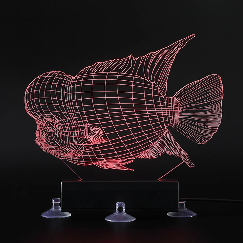 Легкая аквариумная лампа 3D красочная светодиодная прочная подводная