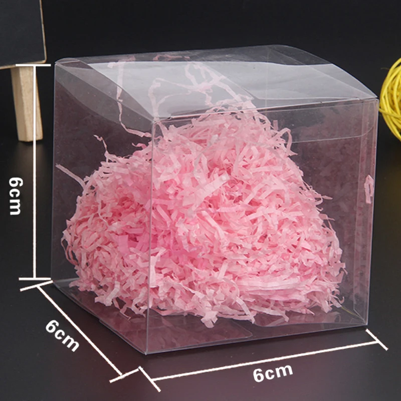 50 шт./лот прозрачные подарочные коробки из ПВХ Упаковка конфет Сувенирная