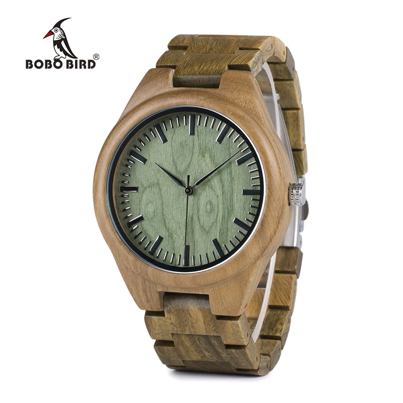 BOBO BIRD WG19 мужские роскошные брендовые зеленые часы из сандалового дерева