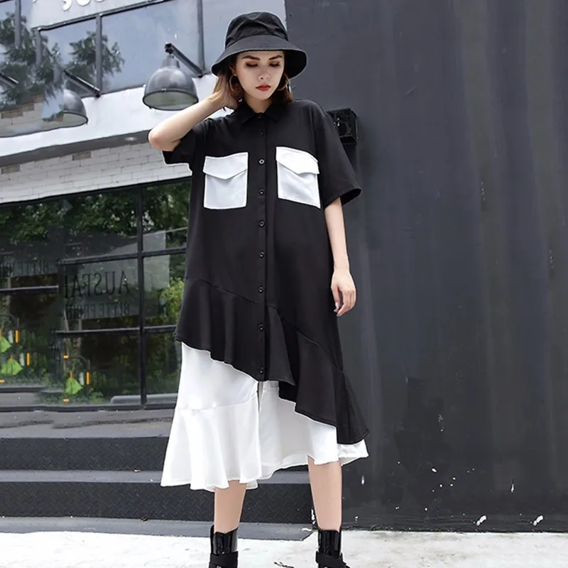 Женское шифоновое платье с коротким рукавом большие размеры | Женская одежда