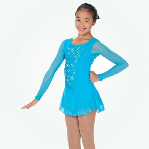 Гимнастический костюм skybluebaton для катания на коньках танцев outfitSD38 бесплатная