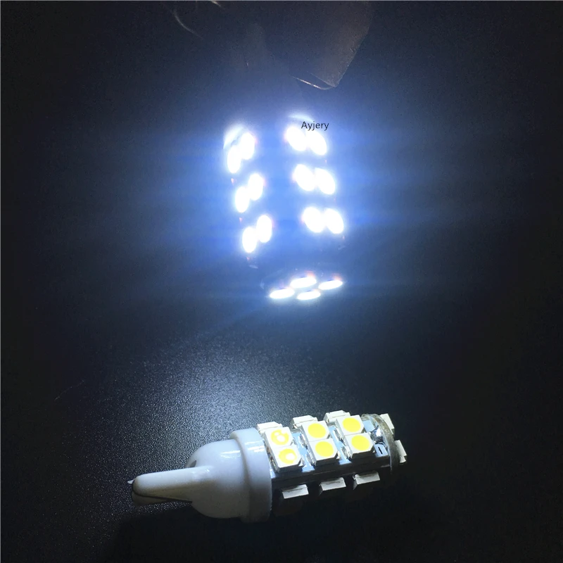 AYJERY 500X 12V T10 Led Car Bulbs 168 194 W5W 3528 1210 28 SMD Wedge Light Signal Dome Lights White | Автомобили и мотоциклы