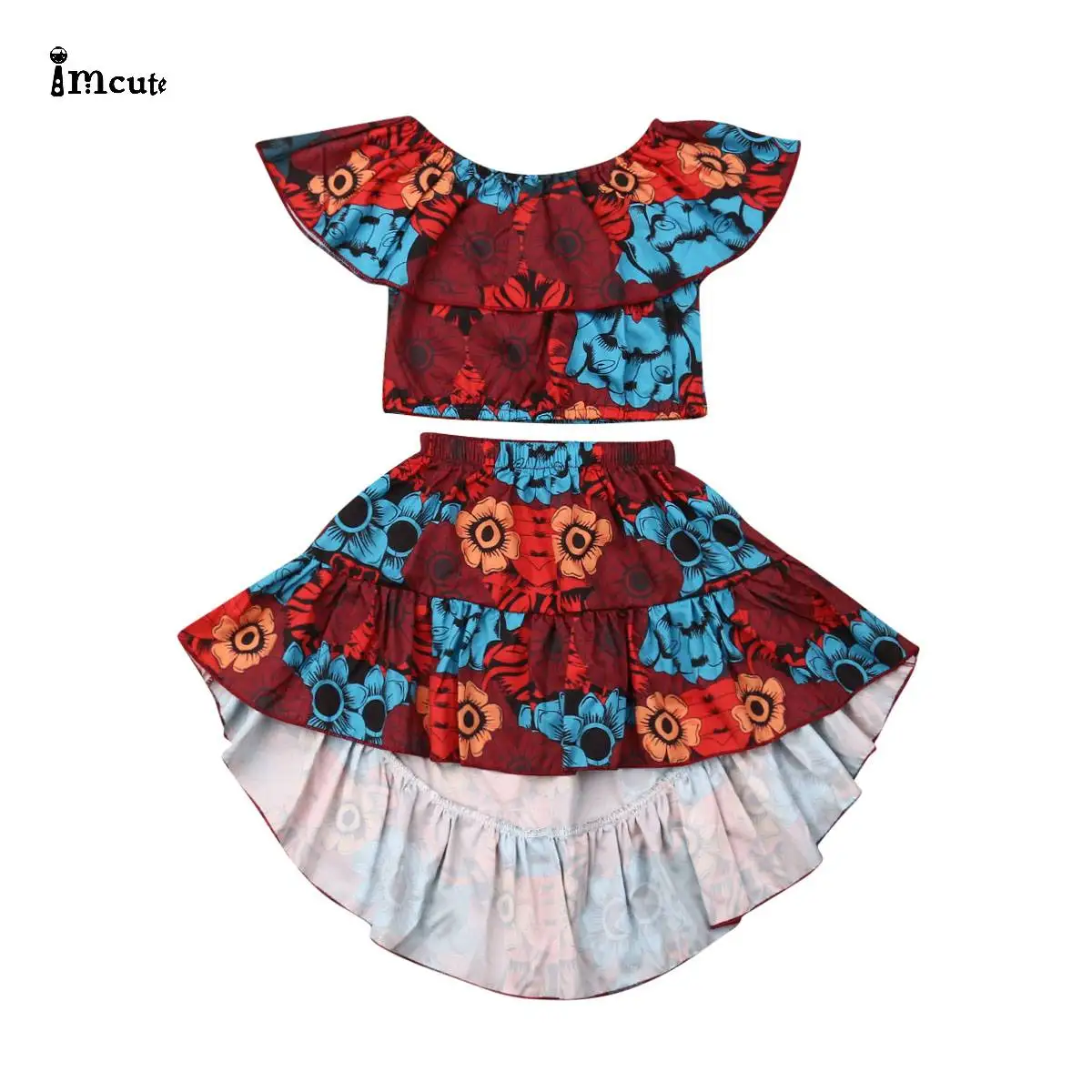 Комплект одежды из 2 предметов для новорожденных и маленьких девочек Красная