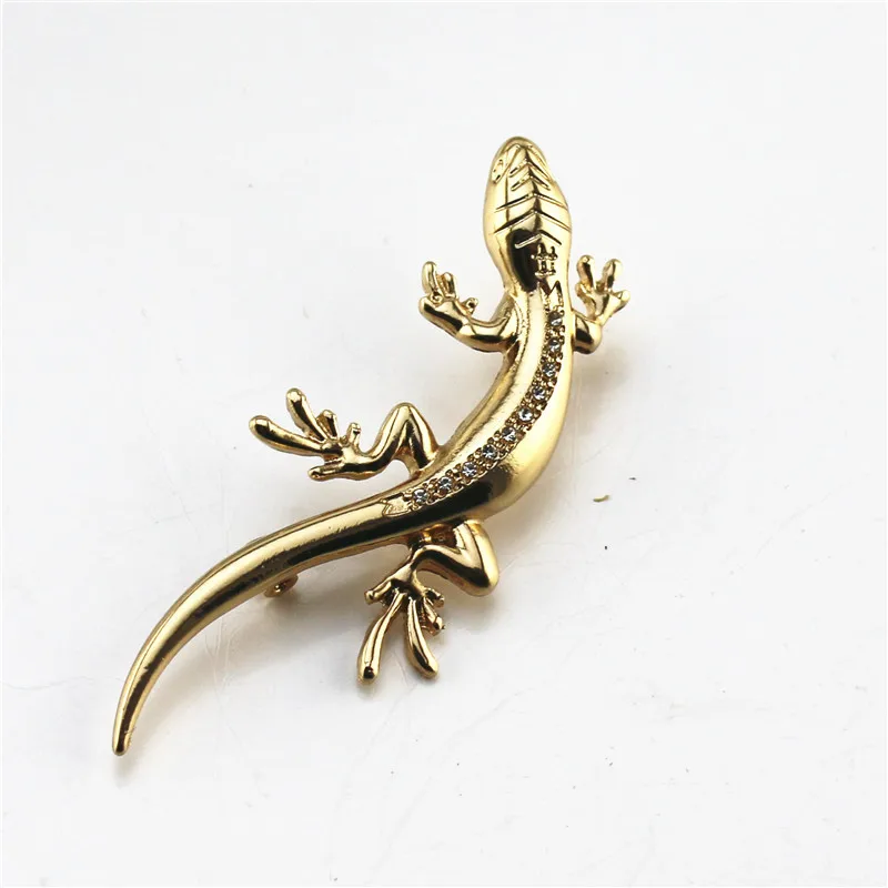 2020 новый стиль модная гальванизированная брошь из Золотого Сплава в виде ящерицы