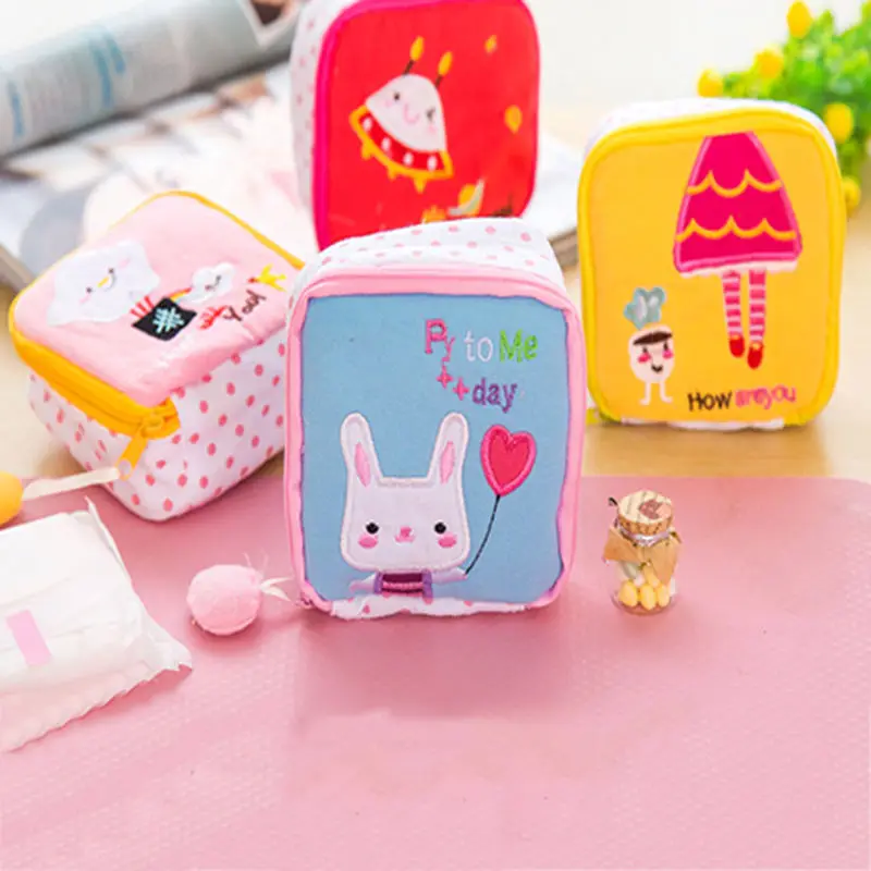 Милый мультфильм гигиеническая салфетка сумка для хранения 100% хлопок пакет