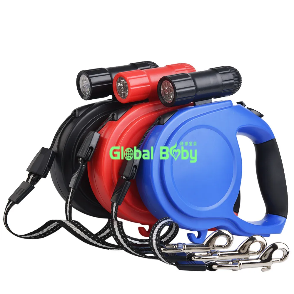 Длина выдвижной поводок для больших собак и домашних животных со светодиодным