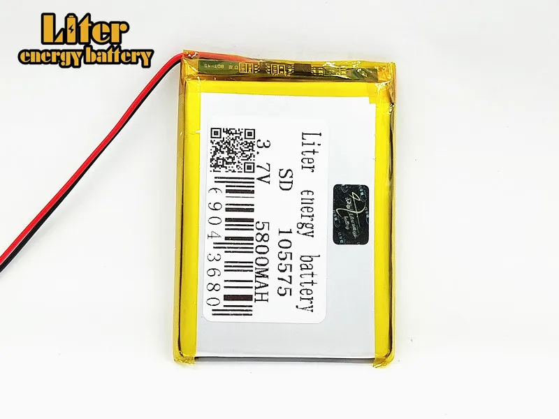 3 7 V 5800mAh 105575 полимер литий-Липо аккумуляторная батарея для GPS DVD PAD Электронная