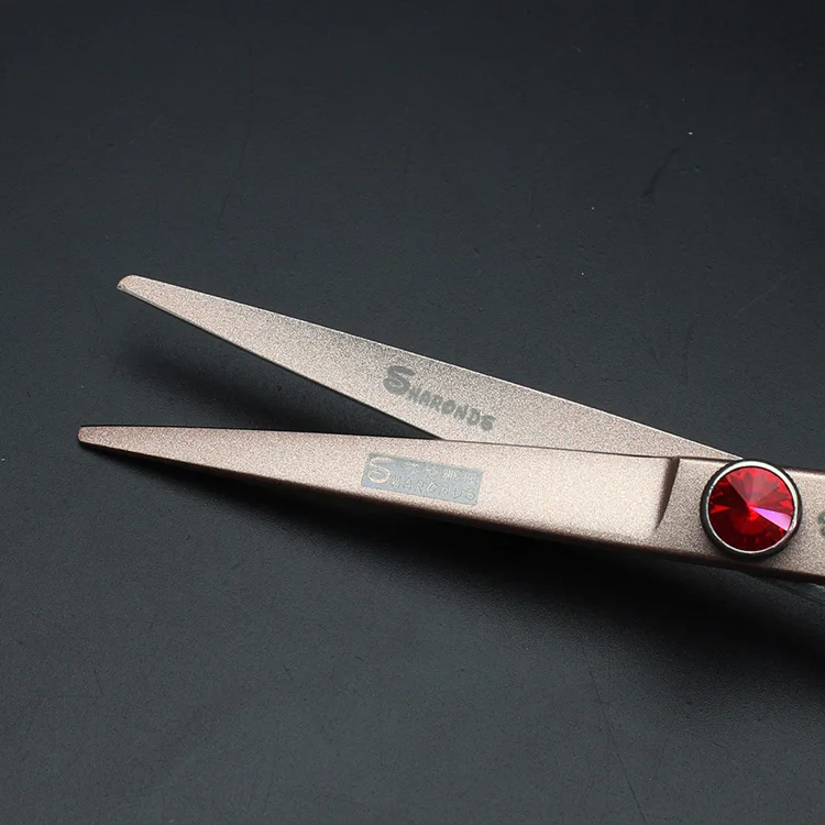 

Barber Shop 6-inch Salon Barber Scissors Japan Import Rose Gold Cutting Scissors Stainless Steel Thinning Scissors