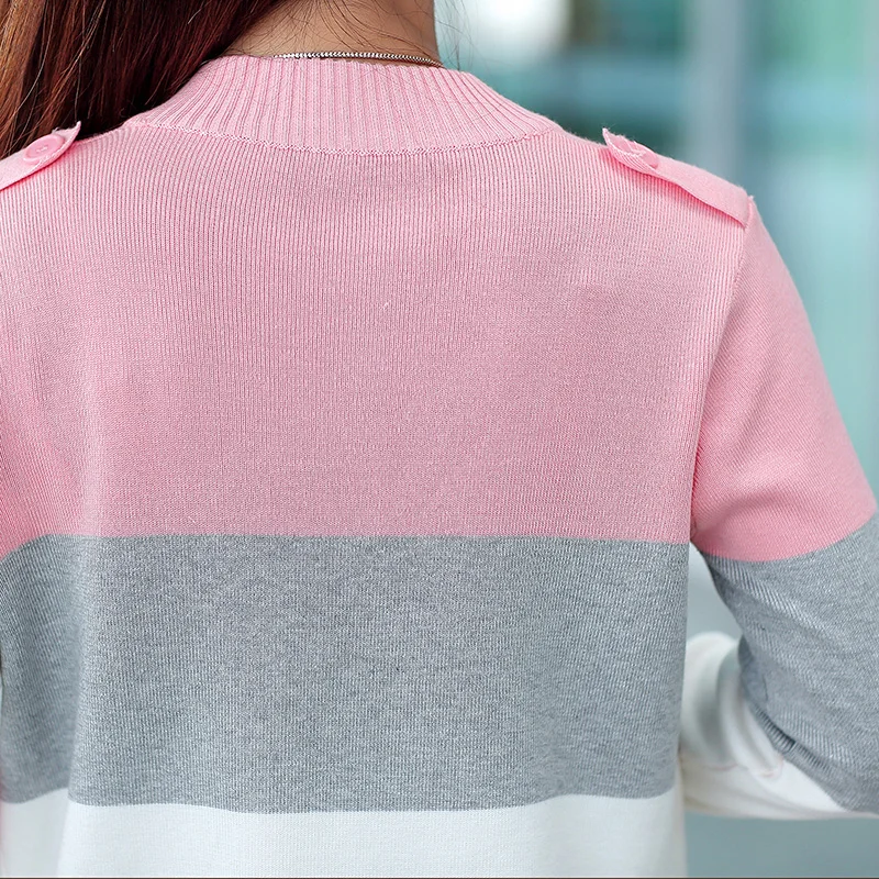 Женский Длинный трикотажный кардиган ASLTW тонкий свитер в цветную полоску с