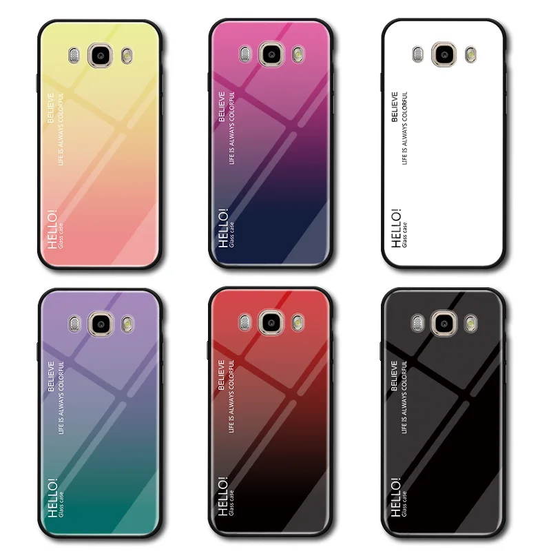 Чехол MUCHI для Samsung Galaxy J5 2016 Роскошный Жесткий чехол из закаленного стекла с