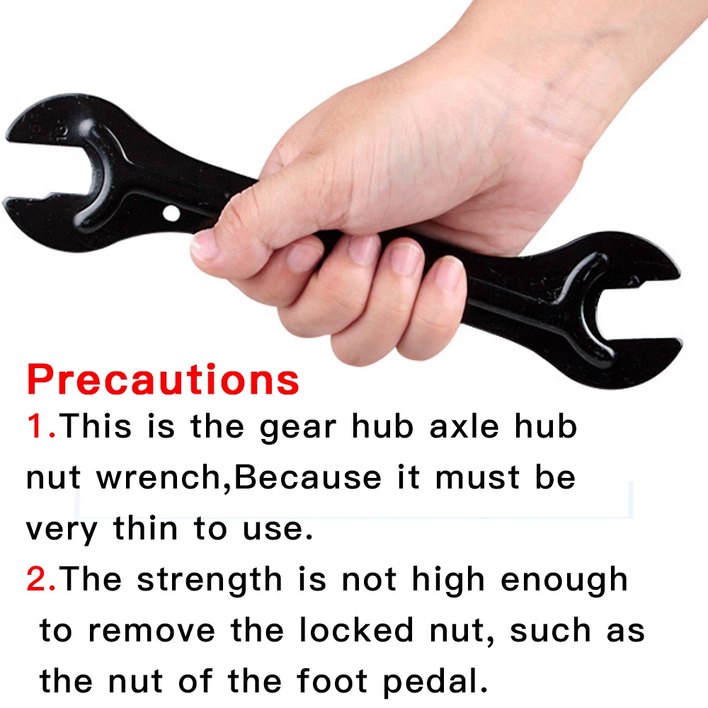 Carbon Steel mountain Bike Cycle Head Open End Axle Hub Cone Wrench Spanner Bicycle Repair Tool rear axle wrench