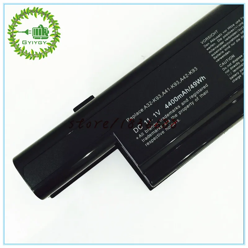 GYIYGY 6 сотовый A32 K93 A41 батарея для Asus K93S K93SV A93A93S A93SM A93SV A42 YZ023V YZ026V|Аккумуляторы