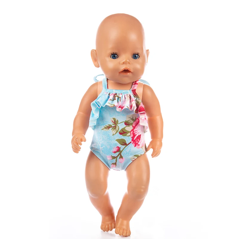 

New swimwear Doll Clothes Fit For 43cm baby Doll clothes reborn Doll Accessories