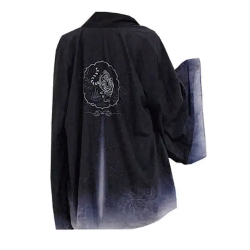 only black kimono Японское кимоно для женщин кардиган Bushido халат белый черный длинный большой рукав пальто с защитой от солнца пляжная верхняя одежда винтажные повседневные кимоно - Цвет: only black kimono
