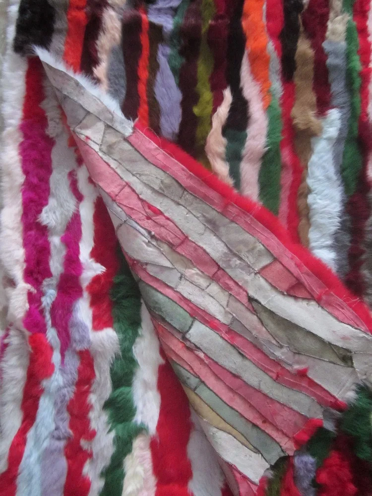 Новое поступление подкладки из натурального кроличьего меха разноцветные яркие