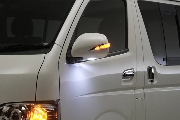 Электрическое боковое зеркало заднего вида с светодиодный подсветкой для Toyota hiace