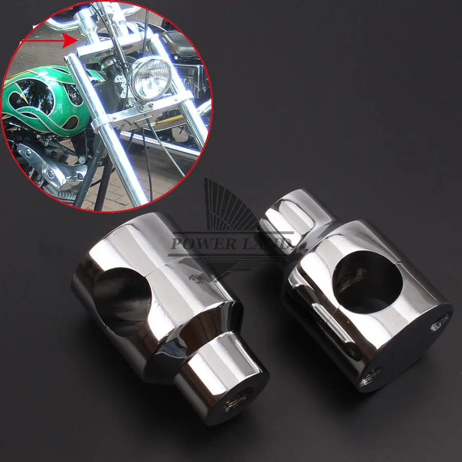 Хромированный алюминиевый вертикальный круглый 1 дюйм магический Руль Riser для