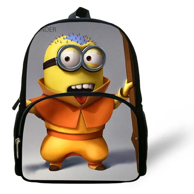 Золотой 12-дюймовый Mochilas Школа Дети Гадкий я Миньоны сумка мультфильм Обувь для мальчиков Сумки Детская школьная Рюкзаки Миньоны Печать - Цвет: Золотой