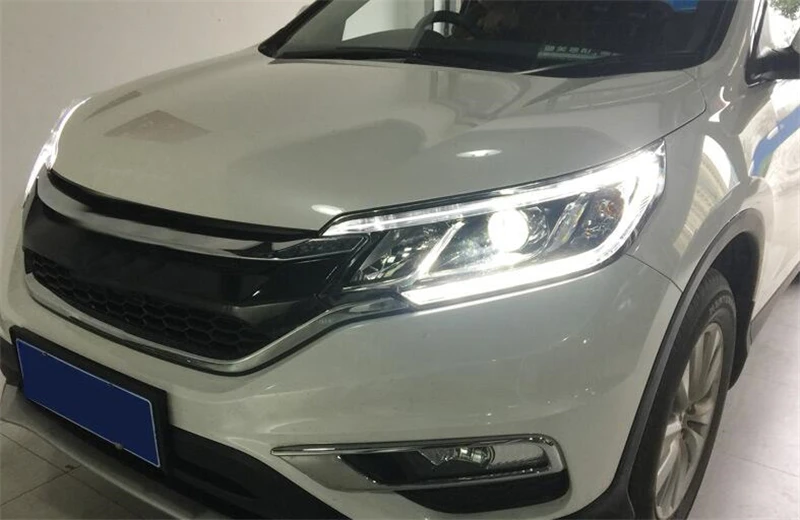 Головной свет аксессуары автомобильный Стайлинг для Honda CR-V светодиодный фары для CRV светодиодный DRL Bi-Xenon H7 hid комплект angel eye ближнего света